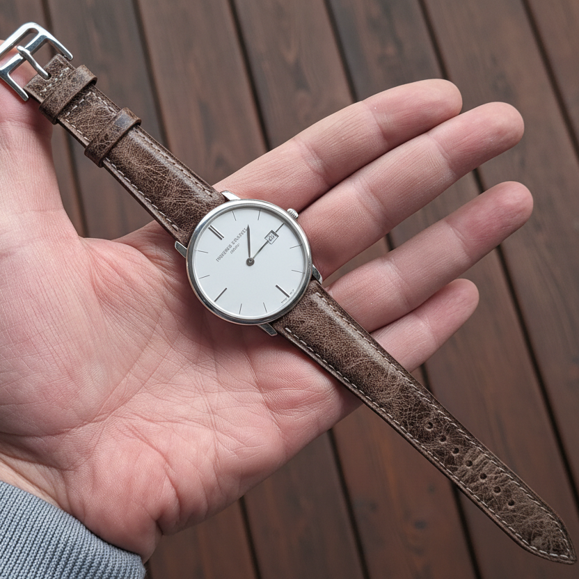 Distressed Leather Watch Strap