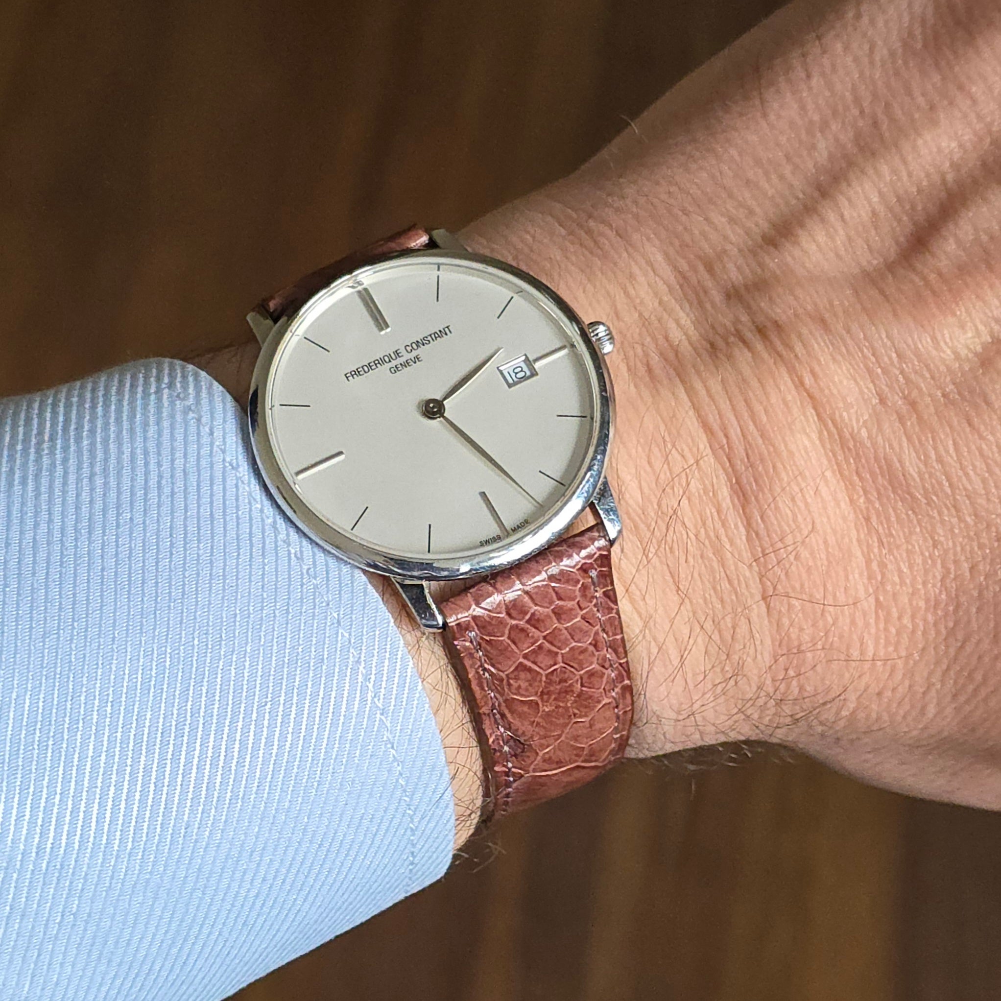 Ostrich Leather Strap -  Brown