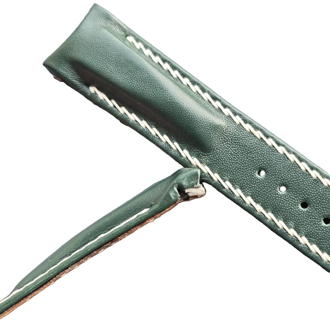 Moonswatch Compatible Leather Watch Strap / Green
