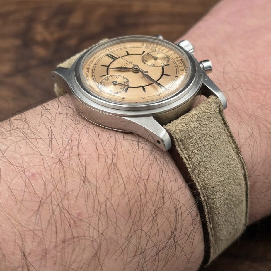 Suede Leather Strap -  Grey