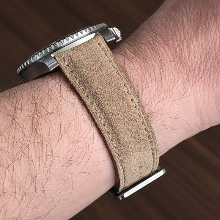 Suede Leather Strap - Grey