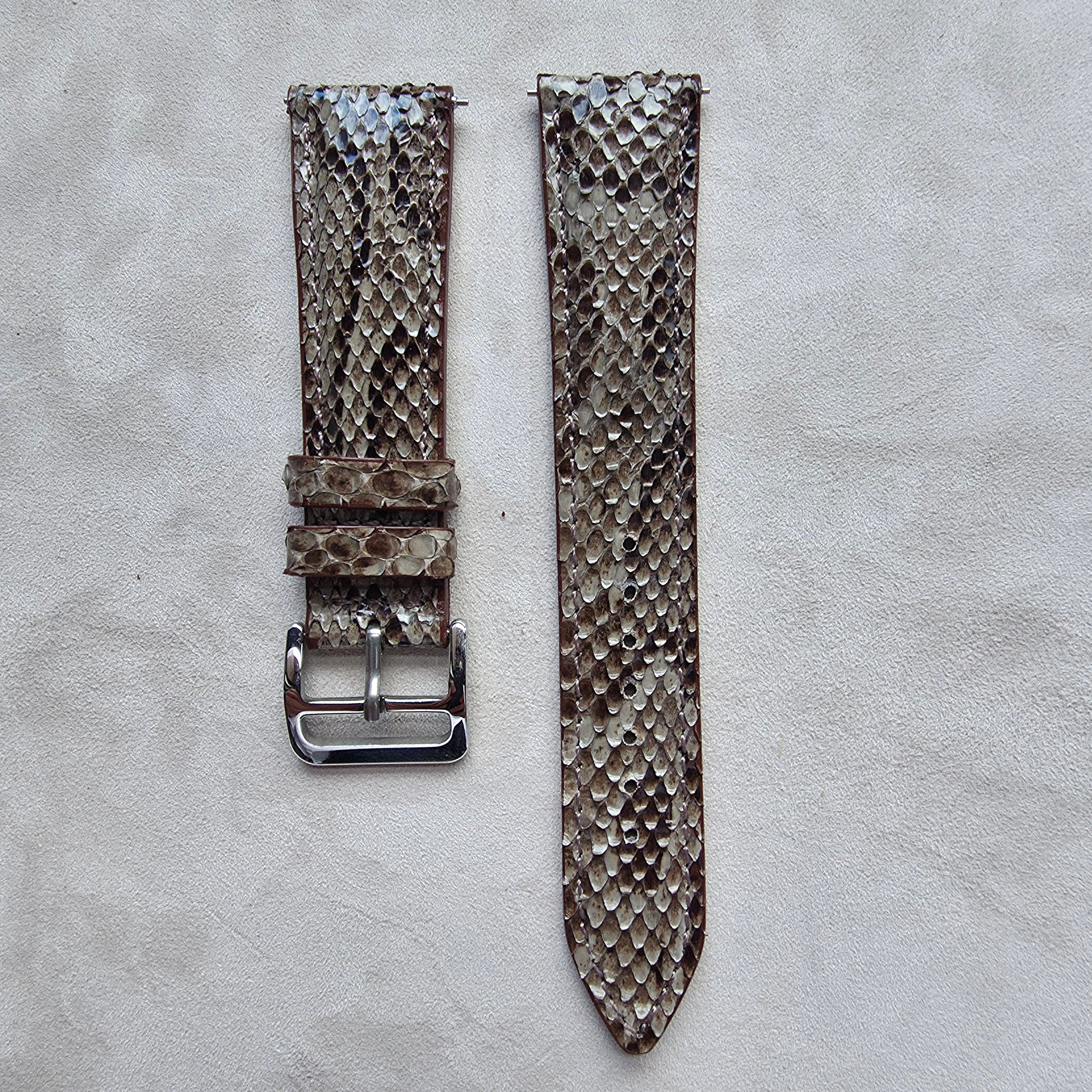 Snakeskin Leather Watch Strap