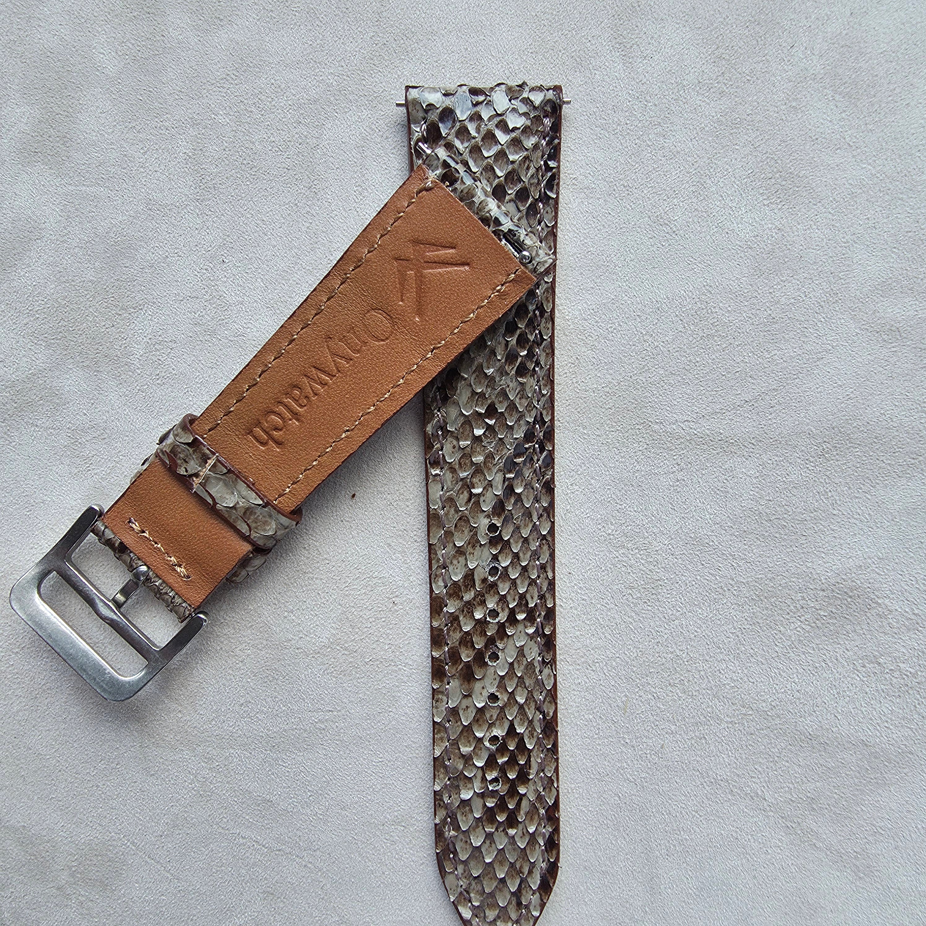 Snakeskin Leather Watch Strap