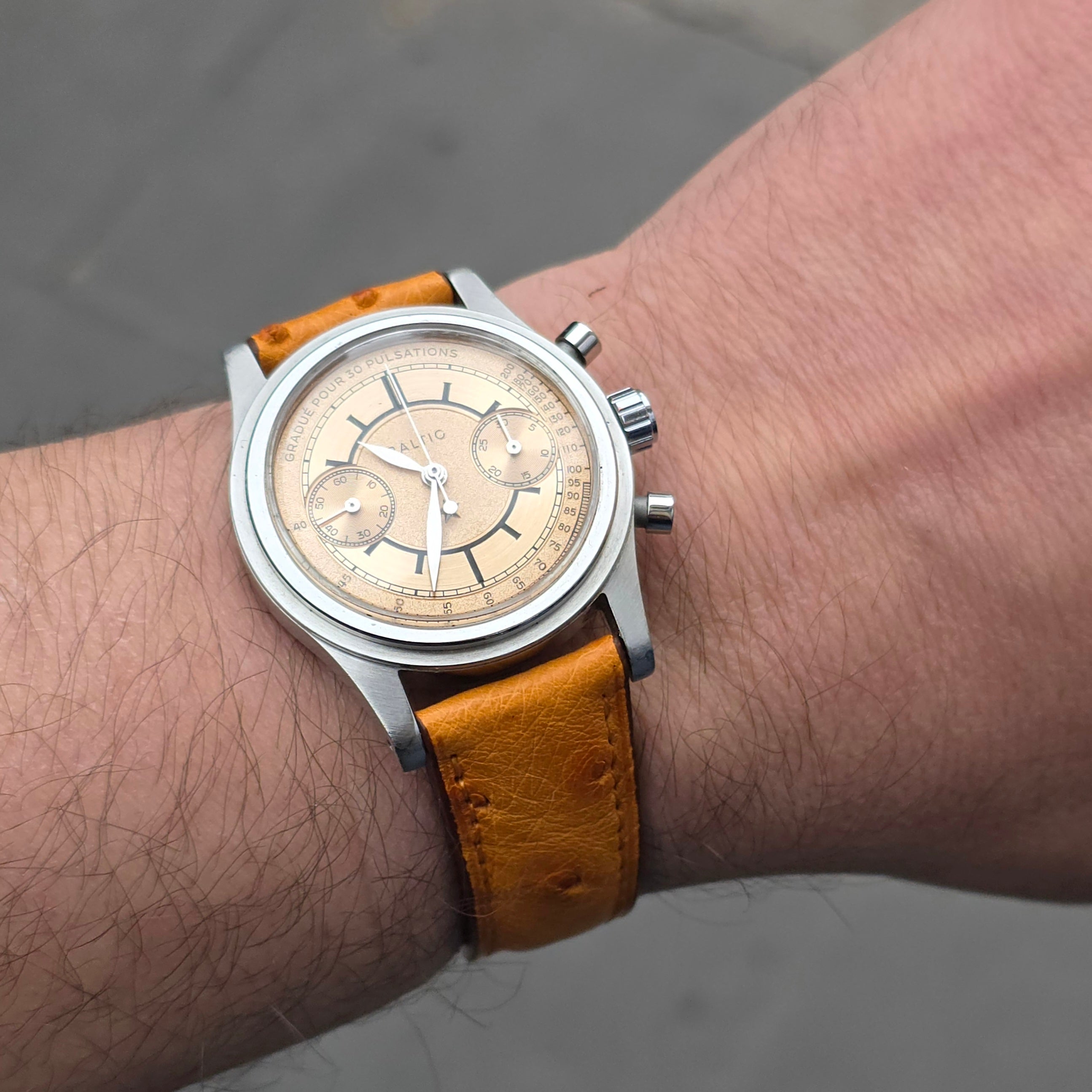 Ostrich Leather Strap - Tan