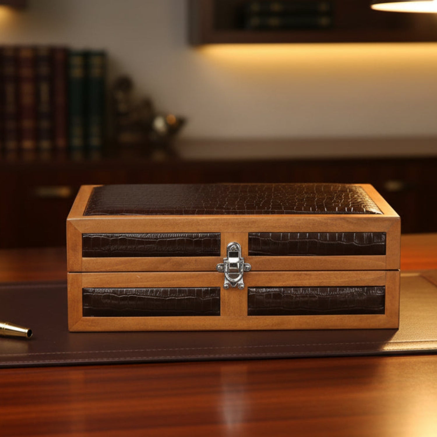 Heritage Wooden Watch Box for 10  / Brown