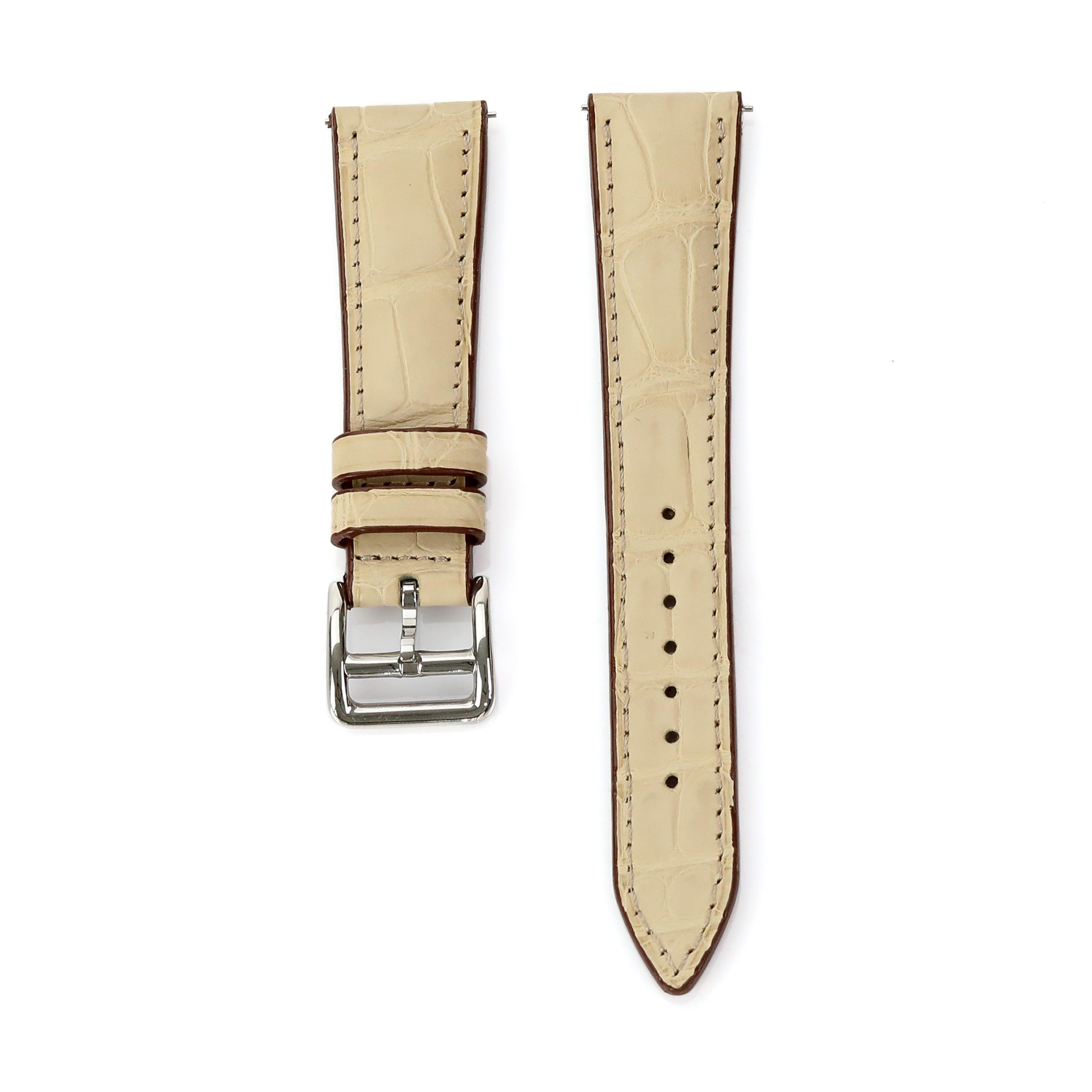 Genuine Croc. Leather Watch Strap