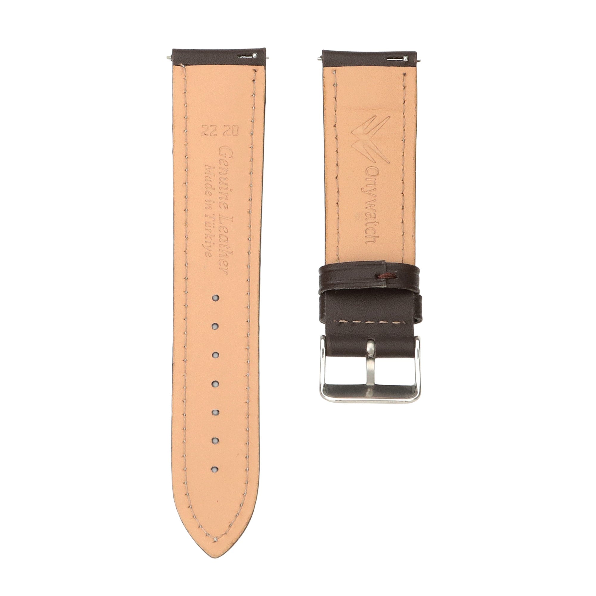 Alaturka Leather Strap / Brown - White