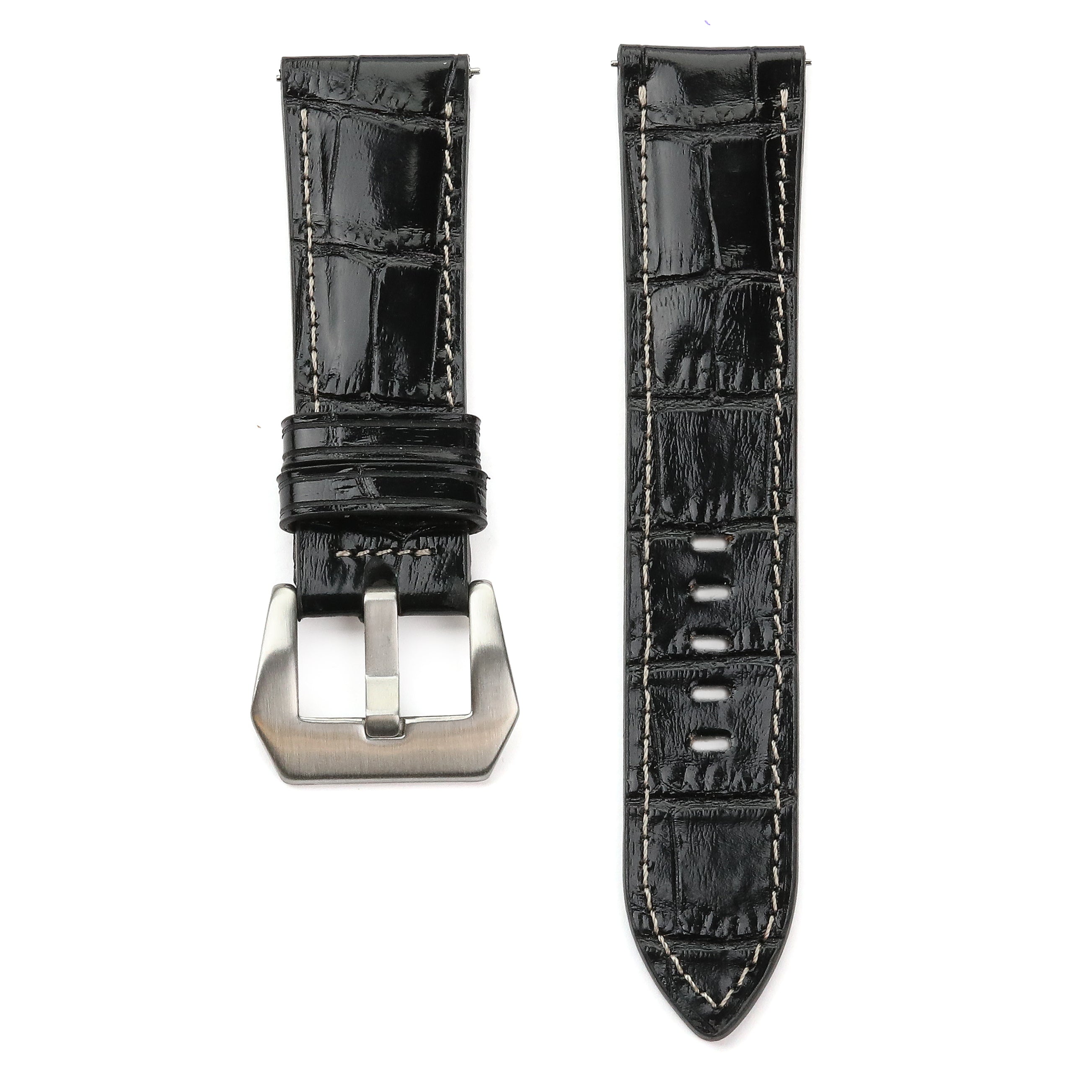 Florentine Series Suede Leather Strap / Black