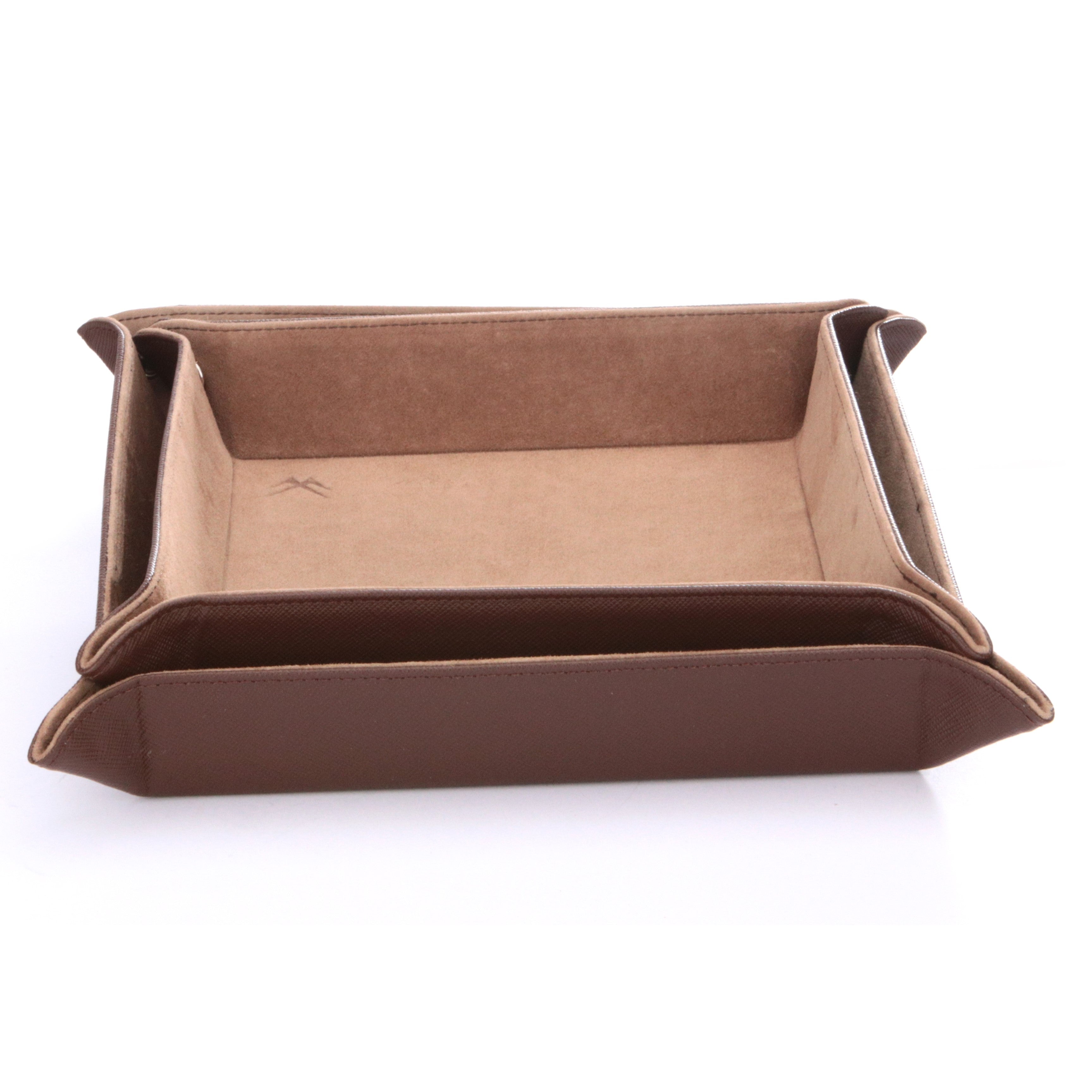 Octavia Leather Vallet Organizer - Brown