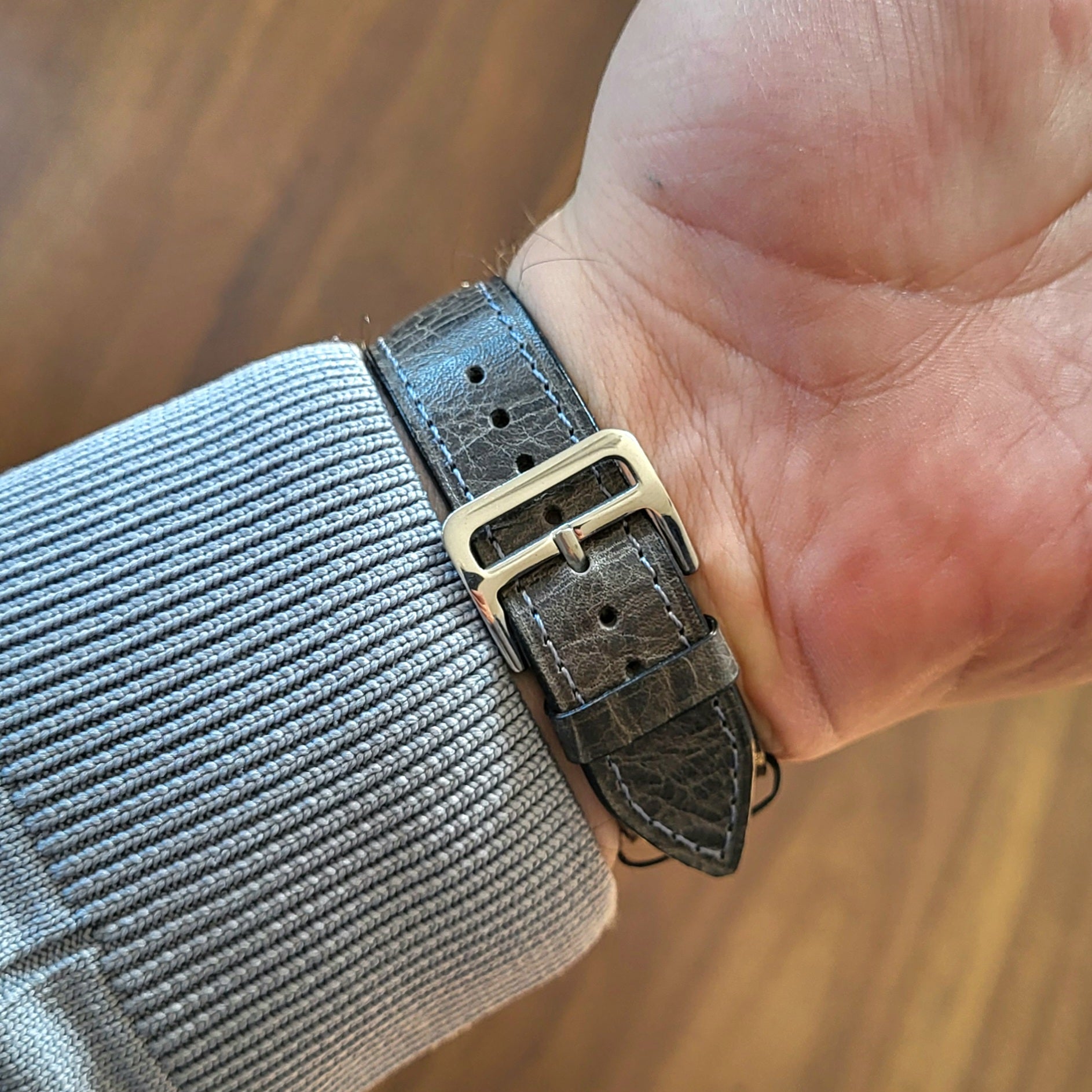 Distressed Leather Watch Strap
